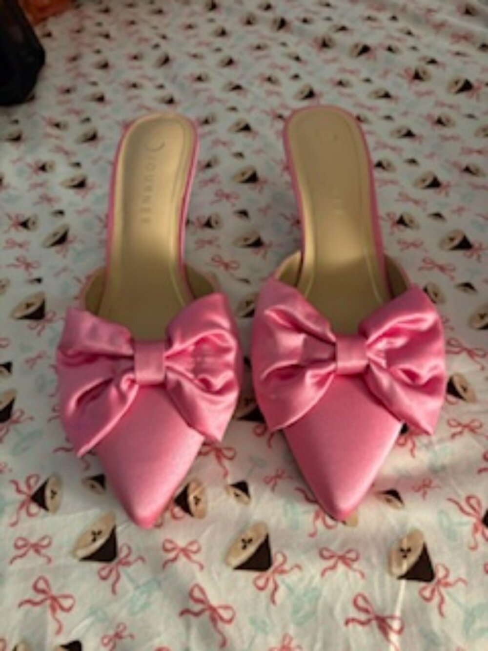 Tiarra Bow Dress Mules Pink- Journee